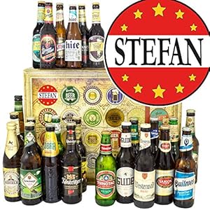 Stefan/Geschenkbox Bier Welt und DE/Stefan Jubiläum Geschenk/Weihnacht Kalender Bier