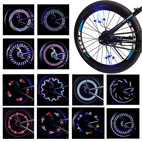 LEBOLIKE Bike Spoke Light Waterproof Colorful LEDs Bike Wheel Lights for Bicycle Wheel Spoke Decorations