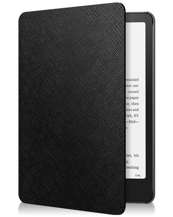 MoKo Case for All-new 7" Kindle Paperwhite 12th Generation 2024&Kindle Colorsoft Signature Edition 2024, Lightweight PU Protective Shell Cover with Auto Wake/Sleep for Kindle Paperwhite 2024, Black