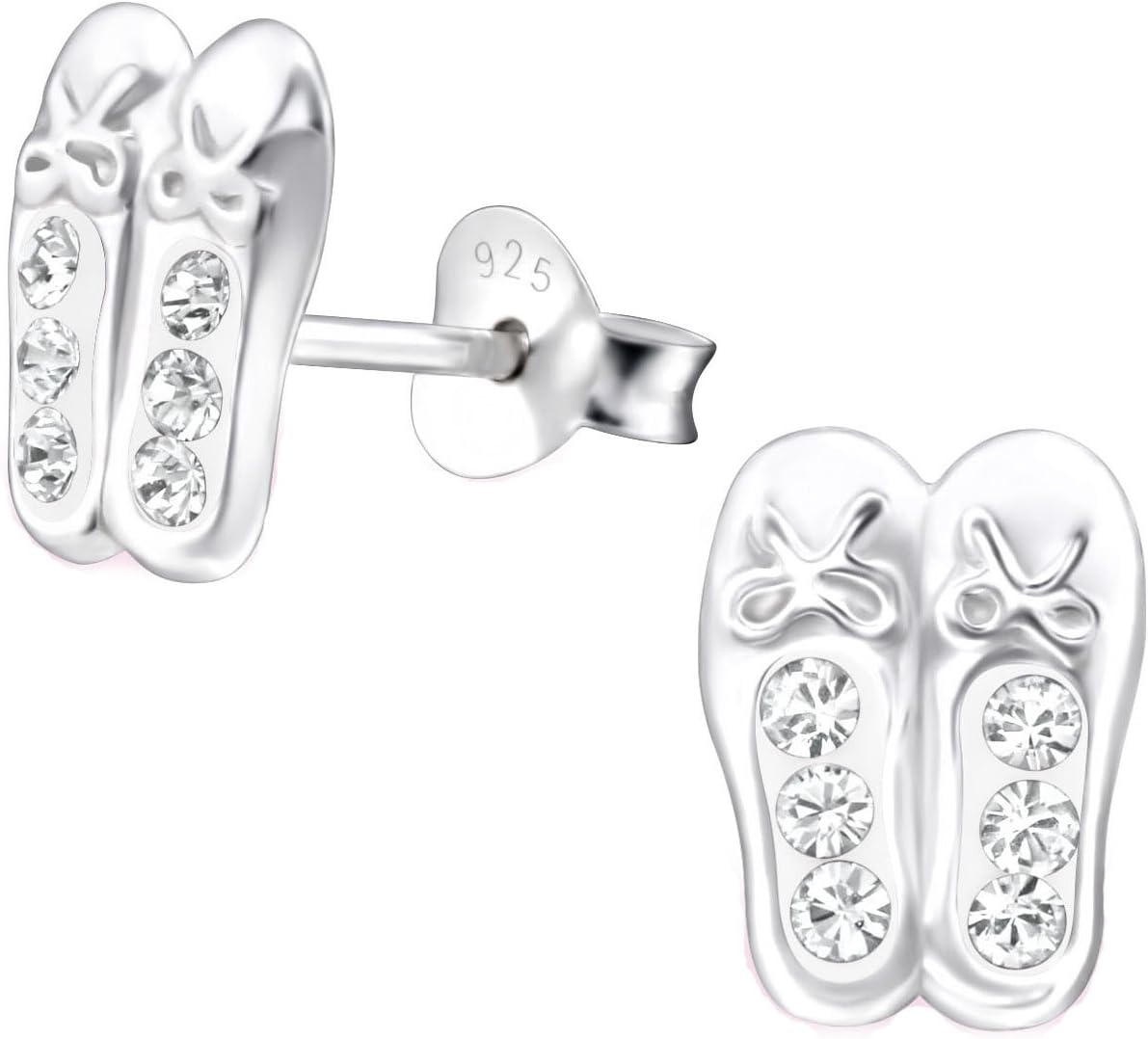 9 to choose from Swarovski® LA CRYSTALE .925 Sterling Silver Hypoallergenic Stud Earrings for Girls (Nickel Free) -With Velvet La crystale Gift Bag-