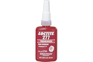 Loctite 88448 277 Threadlockers, High Strength, 50 mL, 1 1/2 in Thread, Red