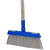 Broom - 52-Inch Adjustable Long Handle Broom, Multi-Scene Indoor Cleaning Tool for Hardwood Floors, Tiles, Kitchens, Offices, Courtyards, Lobbies, Patios.