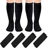 Sarfel 4 Pairs Youth Kids Toddler Soccer Socks Girls Boys Baseball Socks Kids Football Softball Accessories Team Sports