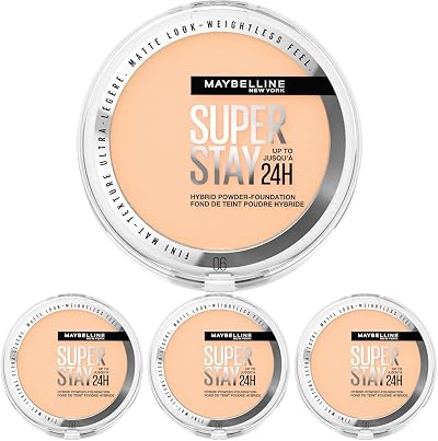 Maybelline SuperStay 24H Hybrid Powder Foundation 06 Pack of 4 Medium to Full