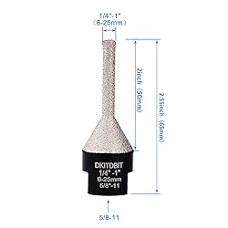 Tile Milling Chamfer Bit 1/4" - 1", Diamond Finger