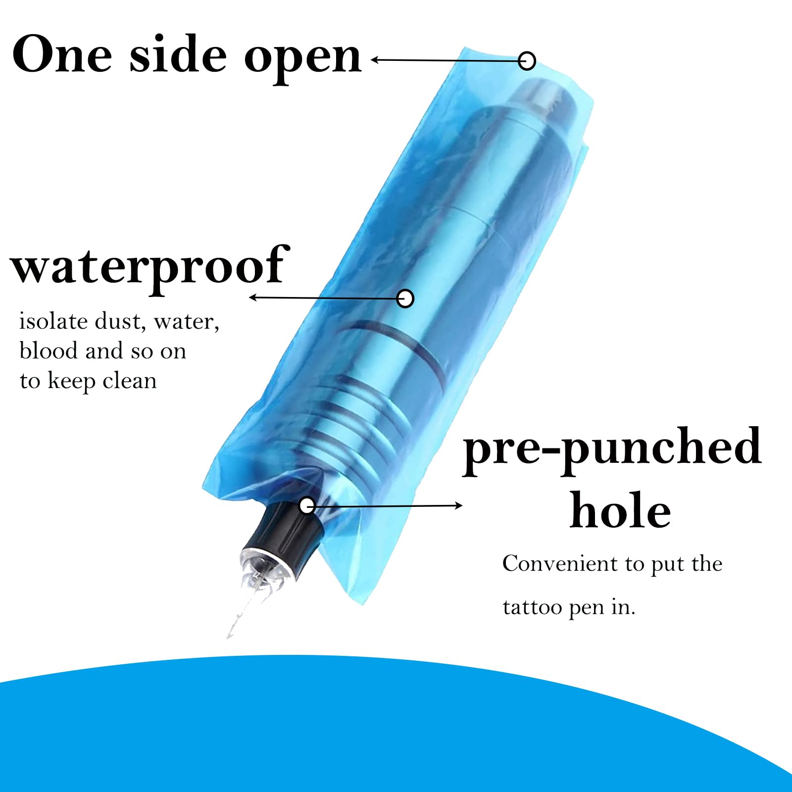 200pcs Machine Covers and 4pcs Grip Tape, Urknall Tattoo Pen Covers Grip Cover Barrier Sleeves Professional Tattoo Supplies