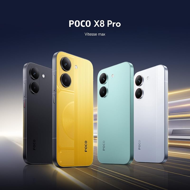 POCO X8 Pro Smartphone 12+512 Go Dimensity 8500-Ultra - Jaune