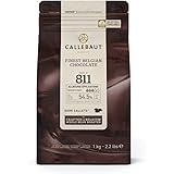 Belgian Dark Couverture Chocolate Semisweet Callets, 54.5% - 5.5 Lbs