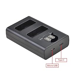 Batmax 2Packs LP-E5 Battery + LCD Dual USB Charger