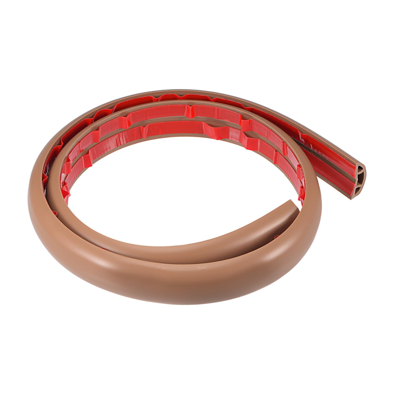 Rebower Floor Cord Cover Extension Cable Protector Management Cable Hider Raceway, [for Office, Home] - 0.4" x 0.24" x 3.3ft / Brown