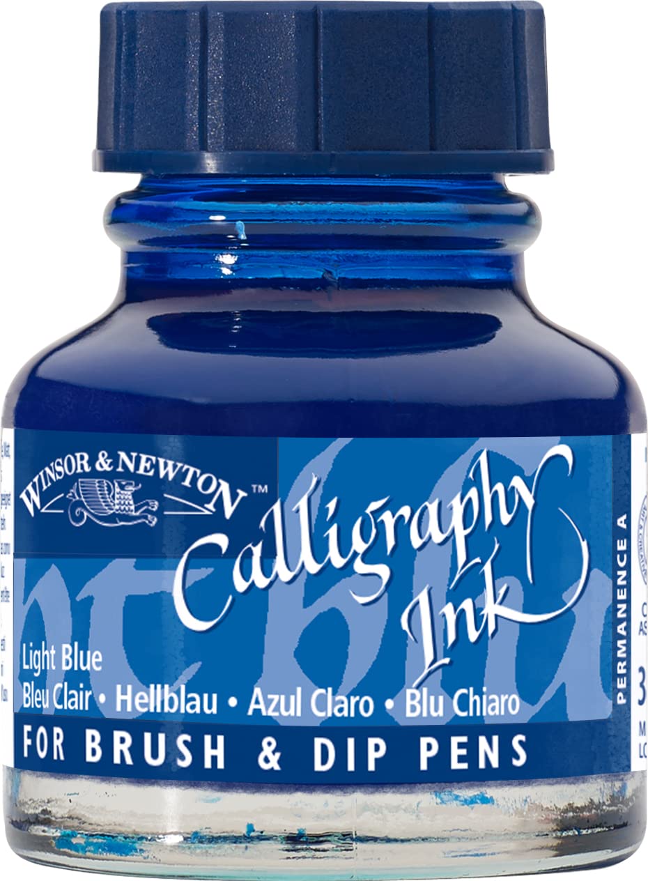 Winsor & Newton Calligraphy Ink Bottle, 30 ml - Light Blue , 1111350
