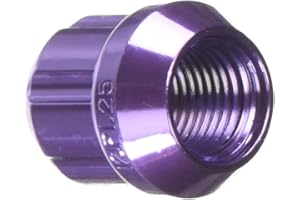 Muteki 31885L Purple 12mm x 1.25mm Open End Lightweight Spline Drive Lug Nut Set with Key, (Set of 20)