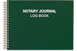 Tuun Fuplan Notary Journal Log Book, 10"x7", spiral bound Notary Journal, Hardcover, Notary Supplies, 100gsm Thick Paper, Green