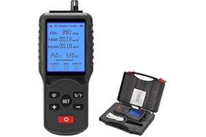 LEATON Air Quality Meter, Air Pollution Meter, CO2 Monitor, Formaldehyde Detector, TVOC Sensor, Temperature & Humidity Meter, Mold Tester for Home