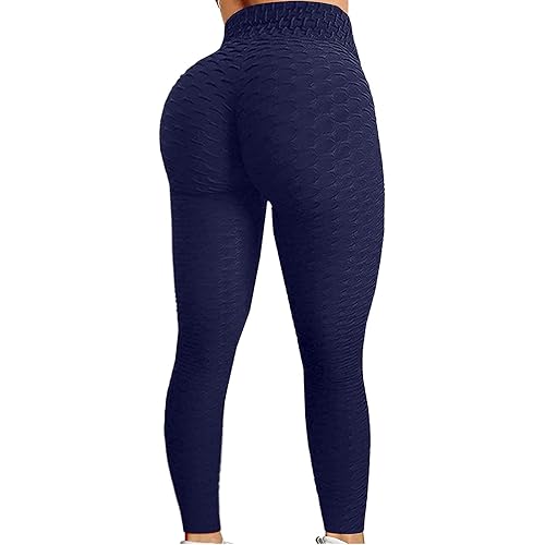 Realdo Famous TIK Tok Leggings, Yoga Pants for Women High Waist Tummy Control Bubble Hip Lifting Workout Running Tights