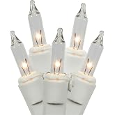 Vickerman 50 Light Clear Mini Light Set on White Wire