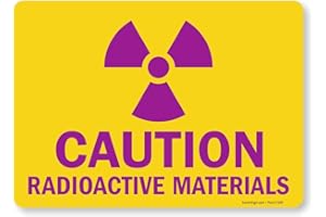 SmartSign "Caution: Radioactive Materials" with Graphic, Vinyl Label, 10" X 14"
