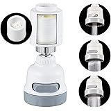 SUBMARINE Universal Water Filter for Sink Faucet Aerator Adapter Head,360° Rotatable Water Filter for Sink,Add Anion Filter D