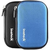 Inateck 2.5 Inch Hard Drive Disk Case HDD Protector Bag Zipper Cover, 2.5" HDD Protective Carrying Case Hard Shell (Blue)