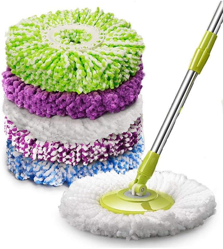 SevenMye Household Mop Head Magic Replacement Refill 360¡ãSpin Cleaning Pad Microfiber Mop Head, Green