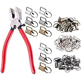 F-BBKO 42Sets 1" Key Fob Hardware - 3 Colors 25mm Key Fob Key-chain Perfect with 1Pcs Key Fob Glass Running Pliers for Key Fob Wristlets Install