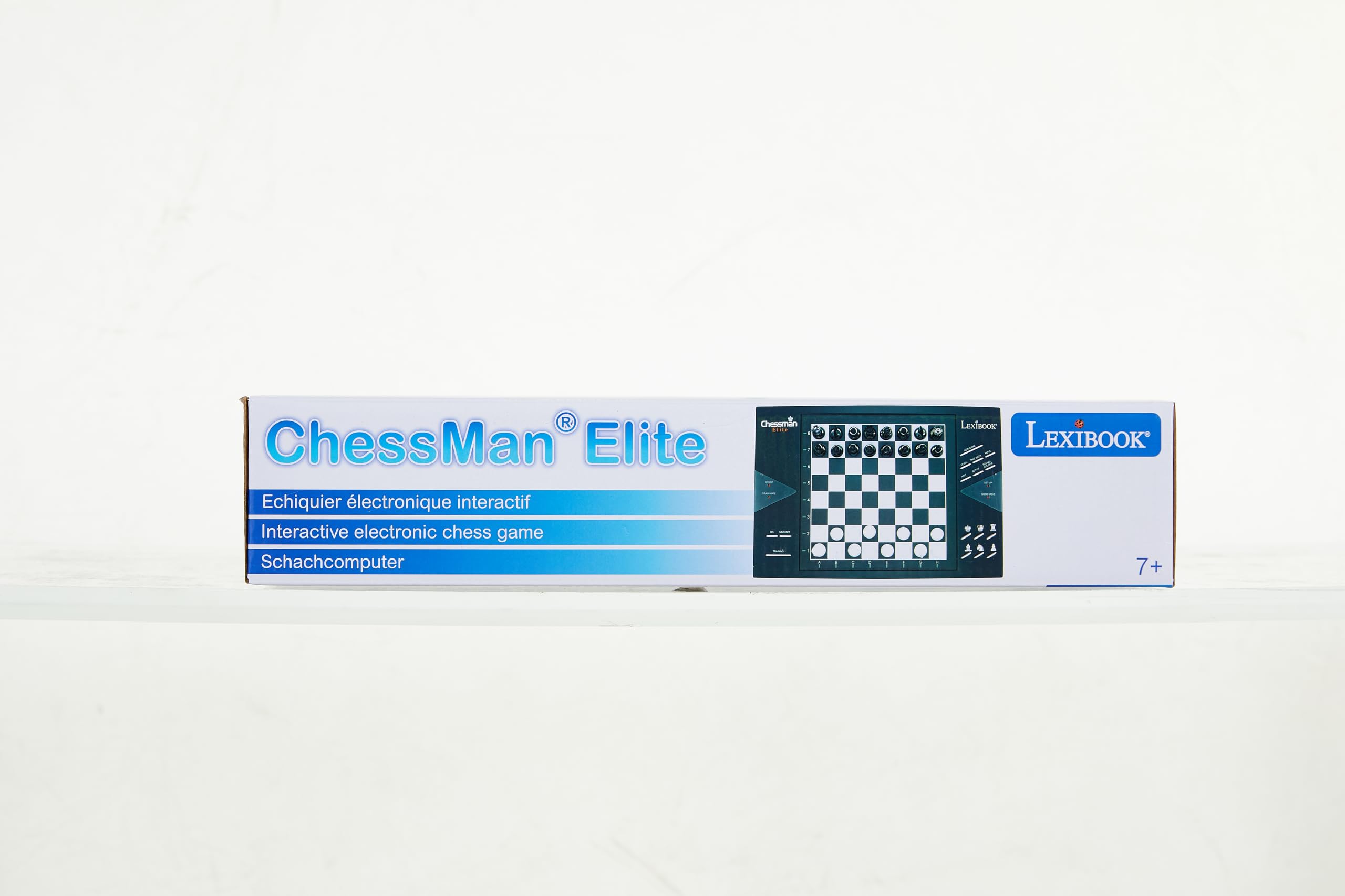 LEXiBOOK Chessman® Elite, Interactive Electronic Chess Game +, 64 Levels of Difficulty, LEDs, Family Child Board Game, Black/White, CG1300