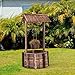 Giantex Rustic Wooden Wishing Well Planter with Hanging Bucket and Roof, Flower Plants Planter Wishing Wells for Outdoors Backyard Patio Garden Lawn Outside Decor