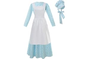 CR ROLECOS ROLECOS Pioneer Costume Dress Womens American Historical Clothing Modest Prairie Colonial Dress