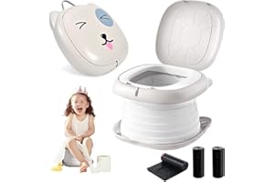 YZNLIFE Travel Potty for Toddler Portable Foldable Potty Training Toilet for Boys Girls Baby Kids Children Indoor Outdoor,Grey