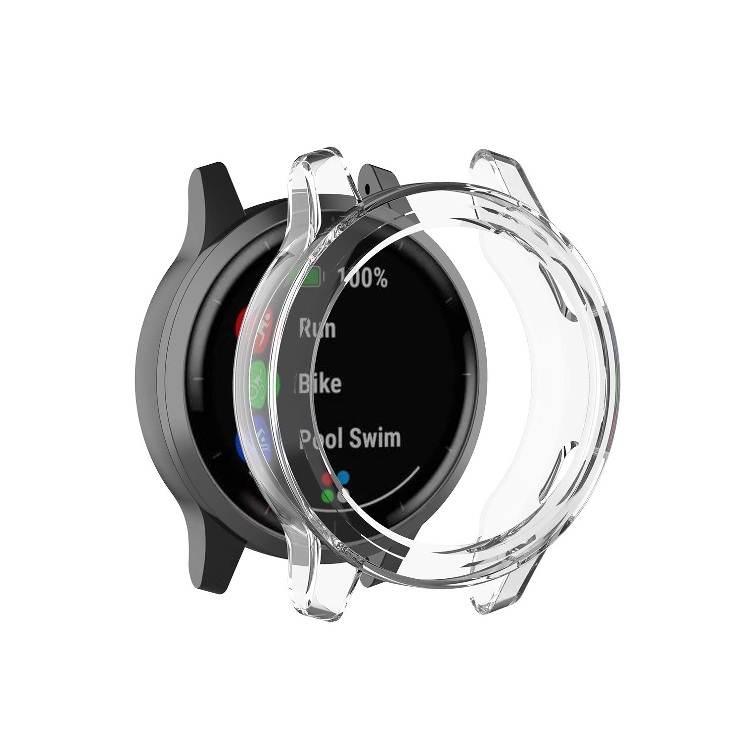 Tencloud Cases Compatible with Garmin Vivoactive 4 Protective Case Cover Protector Soft TPU Bumper Shell for Vivoactive 4 Smartwatch Only(Not for Vivoactive 4S) (White)