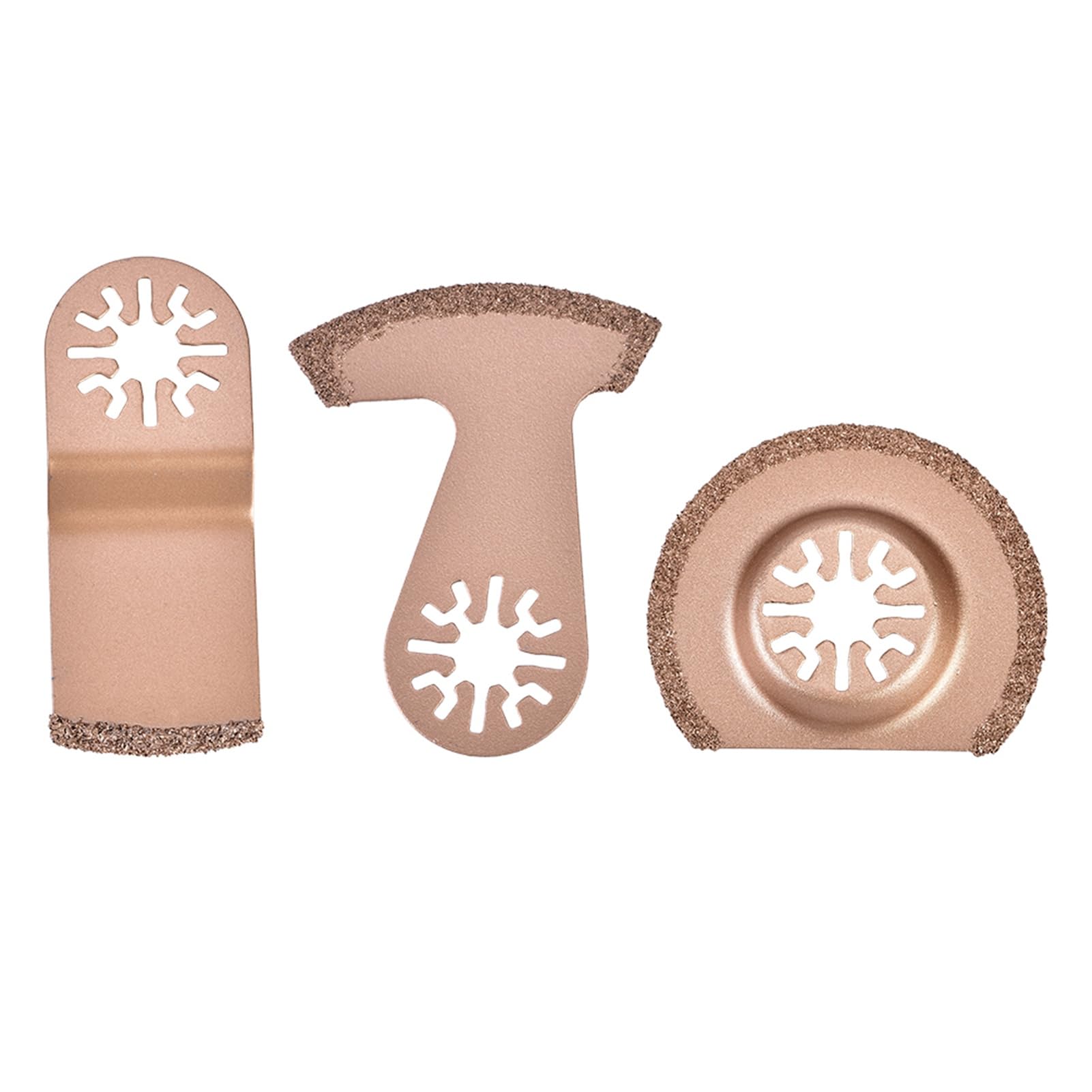 3pcs Carbide Oscillating Saw Blades, Multi Tool Ceramic Tile Cutting Blade, Oscillating Segment Multifunction Tool for Polishing Cement Grit Grinding, for Home Improvement Professional Project