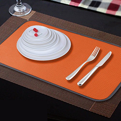 Jovilife Dish Drying Mat Kitchen Mat(set of 2) Microfiber Absorbent