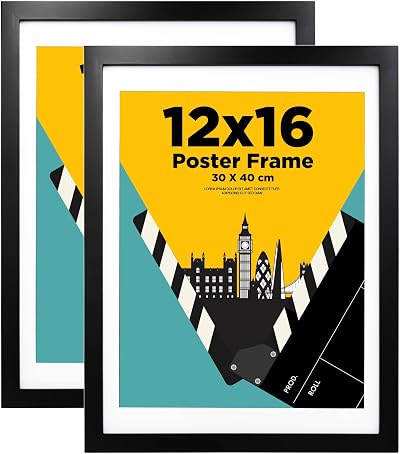EGOFINE 30x40cm and 12x16cm Solid Wood Frame with Mat 14x11