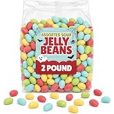 Sour Jelly Beans Candy 2 lb Bulk Bag, Assorted Pastel Colored Fruit Flavors | Candy Buffets, Treats