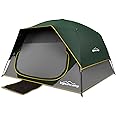 LOYEAHCAMP 4 Person Blackout Camping Tent, Easy Setup Waterproof Family Dome Tent for Camping with Rainfly, Portable Double L