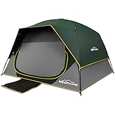 LOYEAHCAMP 4 Person Blackout Camping Tent, Easy Setup Waterproof Family Dome Tent for Camping with Rainfly, Portable Double Layer Large Family Tent for Outdoor Camping&Hiking