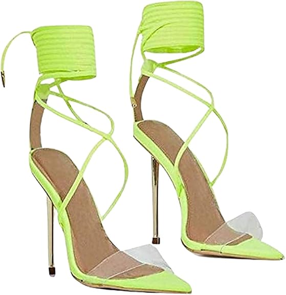 Amazon.com | Women's Open Toe Lace up High Heel Fashion Shoe Sandals | Shoes