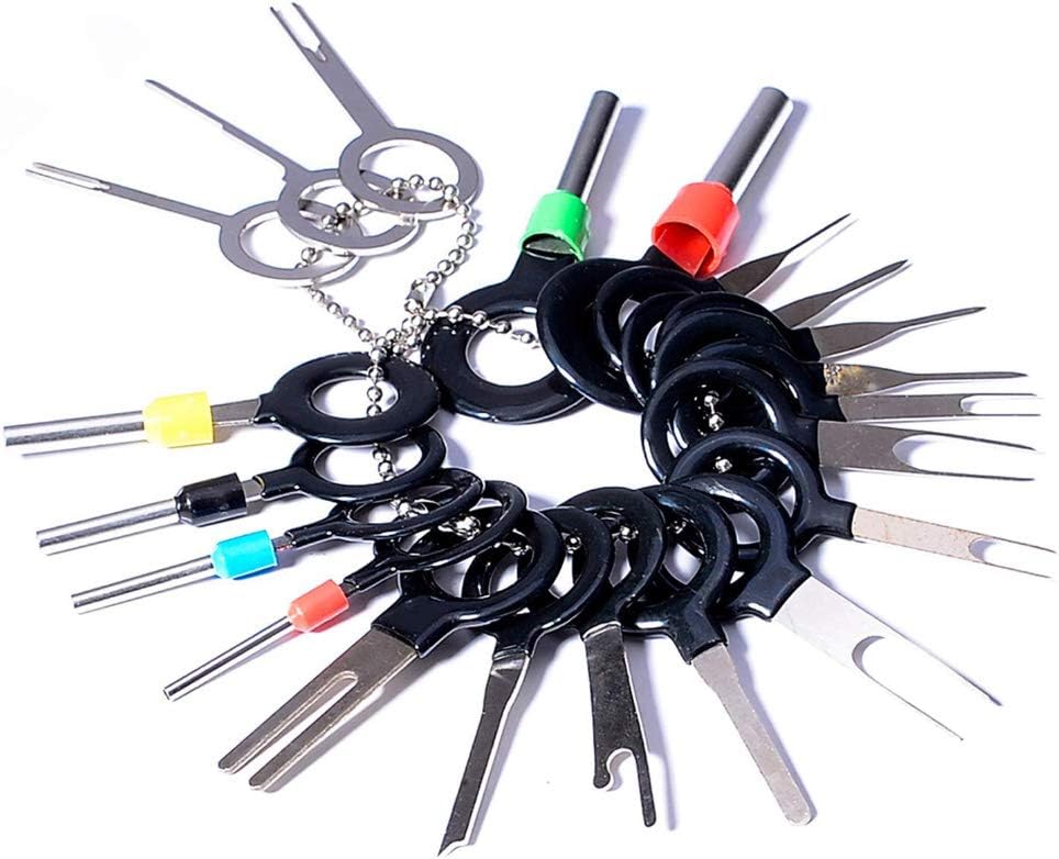 qhtongliuhewu 21Pcs Flexible Plastic Terminals Removal Tool Set Electrical Wiring Crimp Connector