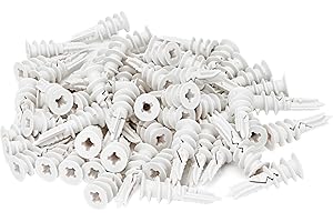YCHLONLIVE 100 Pcs Self Drilling Drywall Anchors (Screws No Included), Plastic Anchors for Drywall, Sheetrock, Gypsum Wallboard, Screw Anchors for Multiple Wall Hanging Items, No Pre Drilling Required