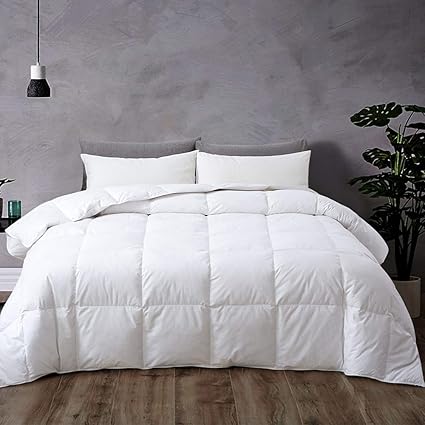 Airytex Goose Duck White Down Feather Comforter Duvet Insert Quilted Comforter With Corner Tabs 100 Cotton Warm Fluffy Hypoallergenic For All