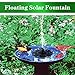 AMYER Solar Fountain, Solar birdbath Fountain, Solar Powered Fountain Pump, 1.7W Solar Panel Kit, Solar Water Fountain for Pool, Pond, Garden, Fish Tank, Aquarium