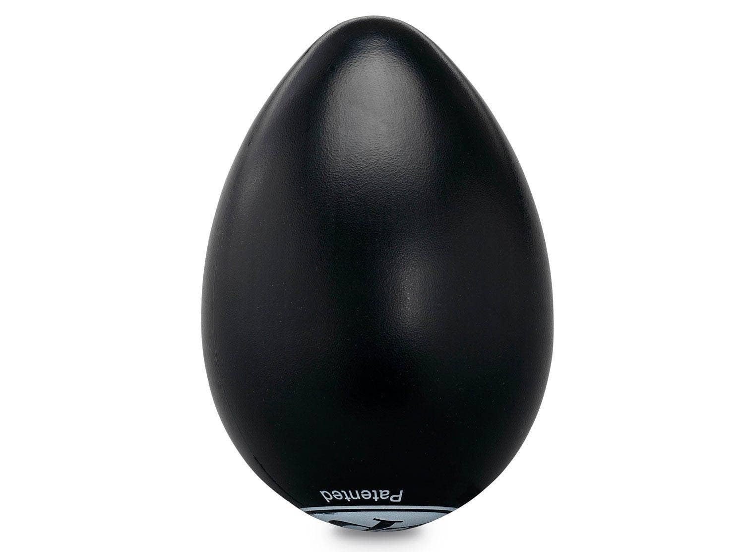 LP Latin Percussion Shaker Big Egg 3" (7,6 cm), Kunststoff schwarz, höhere Lautstärke, ideal für Live-Einsatz, LP0020BK