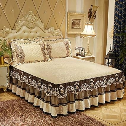 WHoIppRmOrella Luxus - Spitzen in festen Prinzessin bedskirt Set