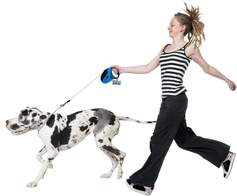 TaoTronics Retractable Dog Leash, 16 ft Dog Walking Leash for Medium Large Dogs up to 110lbs, Tangle Free, One Button Break & Lock, Dog Waste Dispenser and Bags included : Pet Supplies