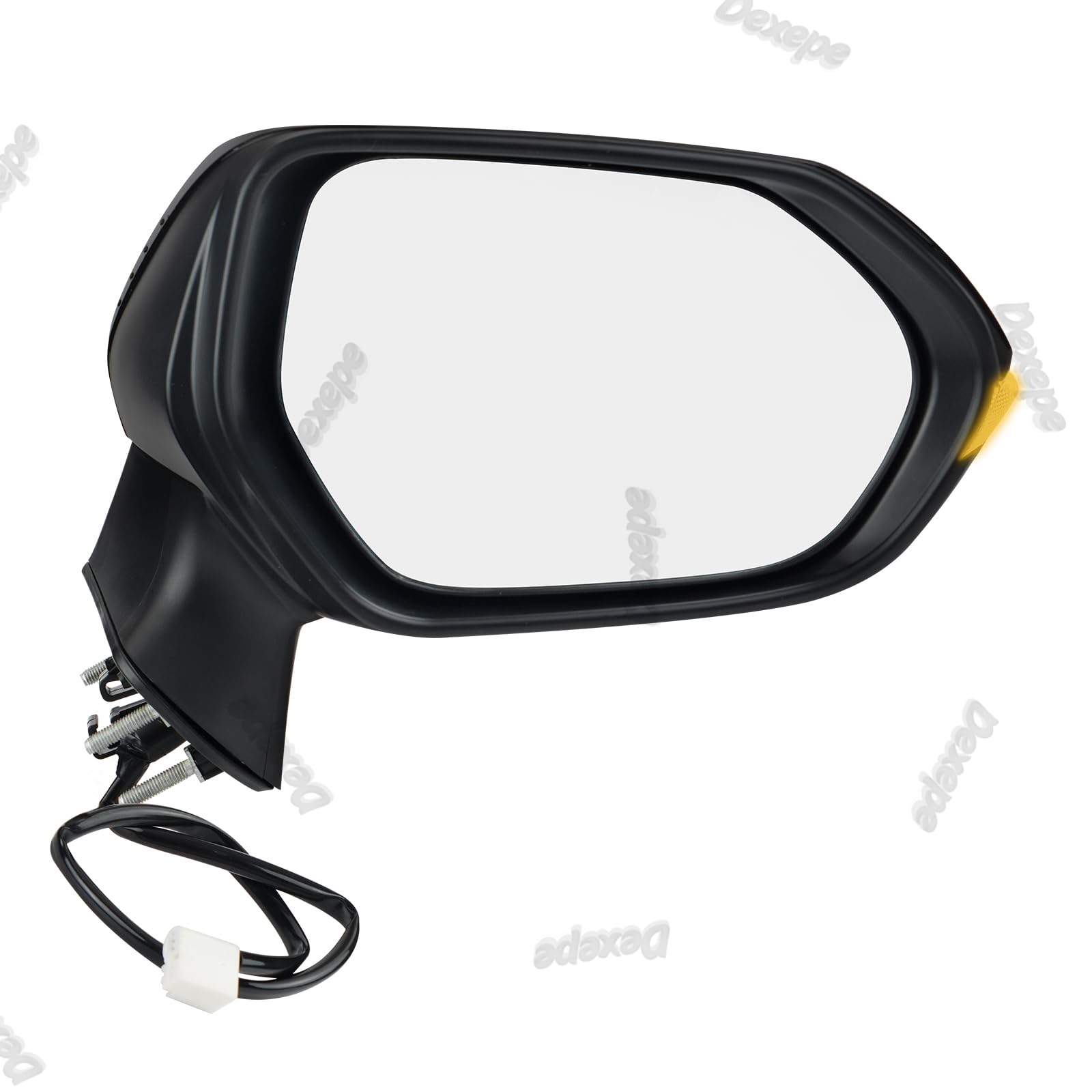 Photo 1 of Dexepe Passenger Side Mirror Assembly Compatible with Toyota Corolla 2020-2025 Heated with Turn Signal, Power Adjustable Glass Replace 8791012F80, TO1321394, 8791002926 Black (6Pin Right)