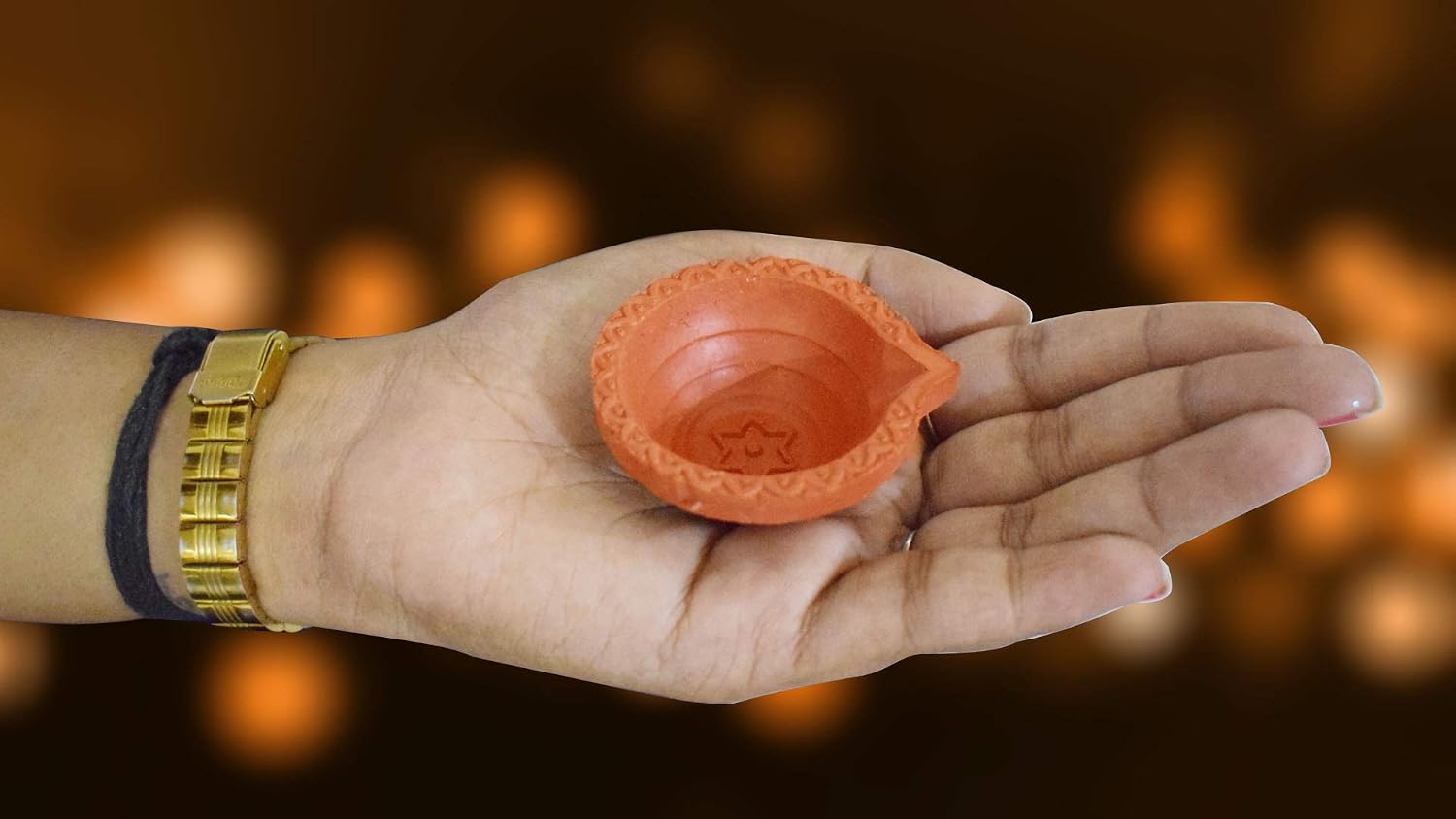 SATVIK 12 Pc Set of Diwali Gift/Diwali Decorations Clay Diya Handmade Natural Earthen Oil Lamp/Welcome Traditional Diyas with Cotton Wicks Batti Deepawali Diya Lamp Diwali Earthen Lamp Kutthu Vilakku - Image 3