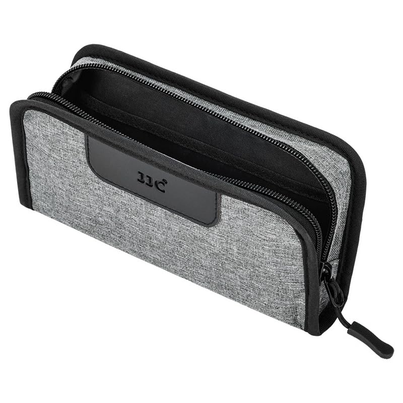 JJC Camera Negative Film Pouch Storage for 5 Rolls 120 Film - Zippered Film Carrying Case Bag with Wrist Strap
