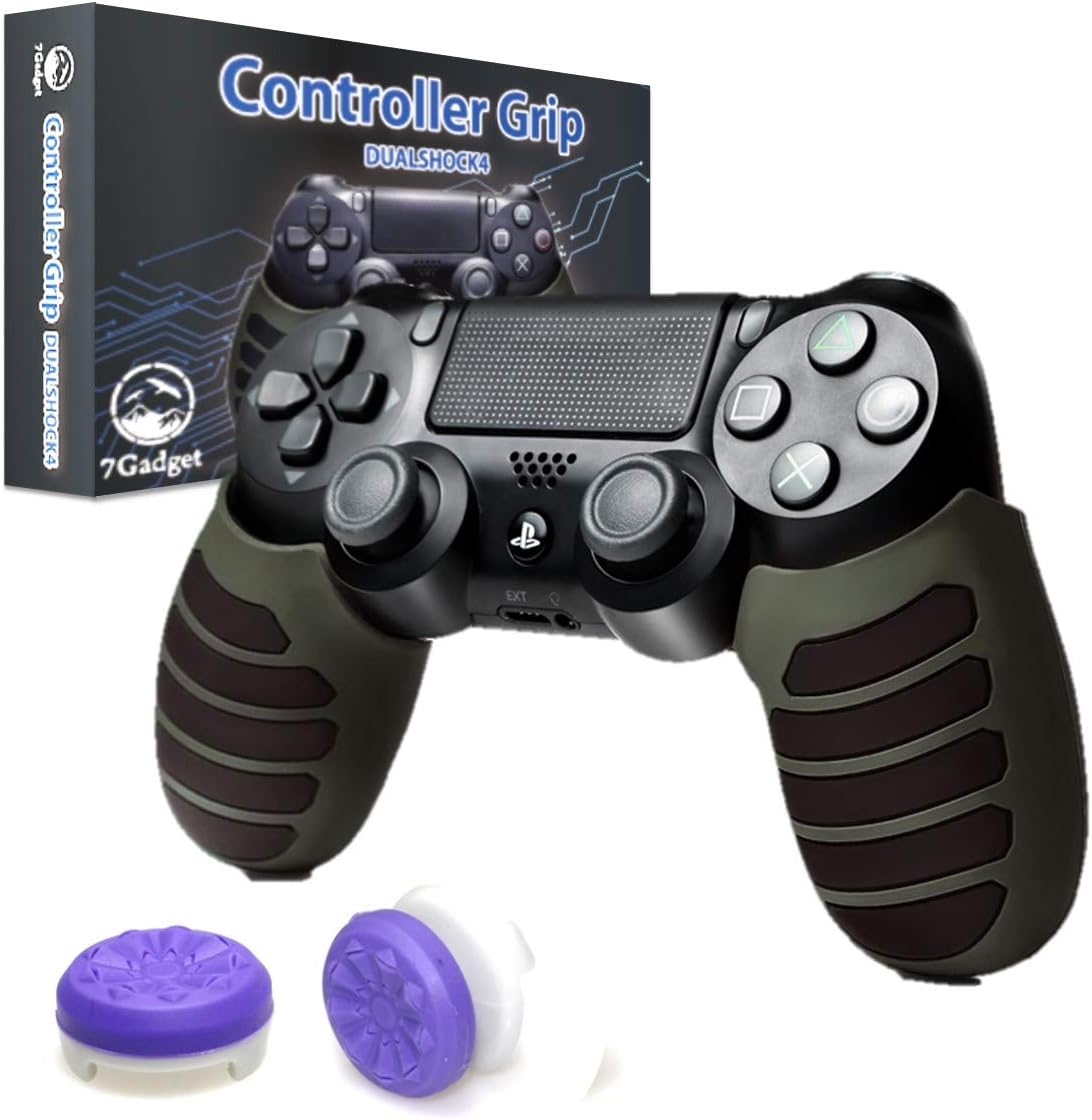Amazon Co Jp 7gadget Ps4 コントローラー Dualshock4 Ps4用 グリップ カバー オリジナルアシストキャップ 並行輸入品 滑り止め シリコンカバー パープル パソコン 周辺機器