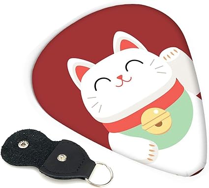 Amazon Co Jp 招き猫 かわいい ギターピック ティアドロップ型 ピック 6枚セット 三種類厚さ 0 46 0 71 0 96mm 収納ケース付き 初心者 ギター用 練習用 可愛い ハードギターピックトライアングル マンドリン ベース アコースティック エレクトリックギター用