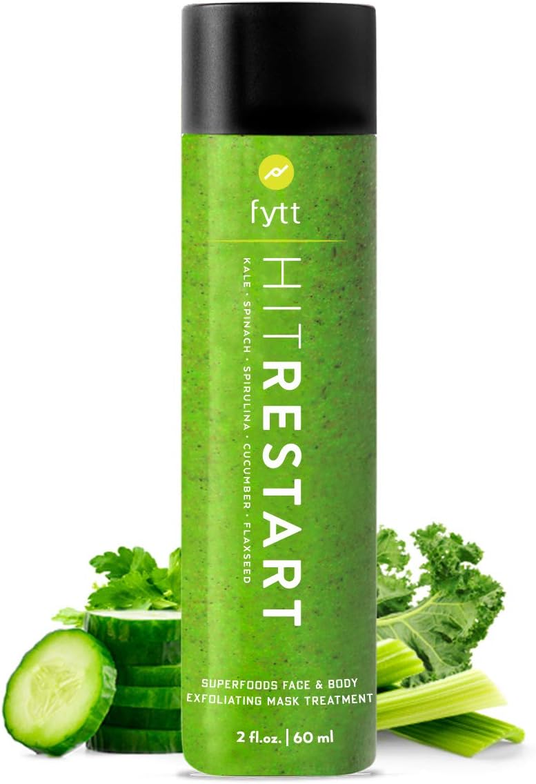 Fytt Hit Restart Superfoods Deep Cleansing, Detoxifying & Exfoliating Treatment To Help Treat Acne, Blackheads, Cellulite, Stretch Marks & Skin Bumps (Keratosis Pilaris) ? Gluten Free Formula (2 oz)